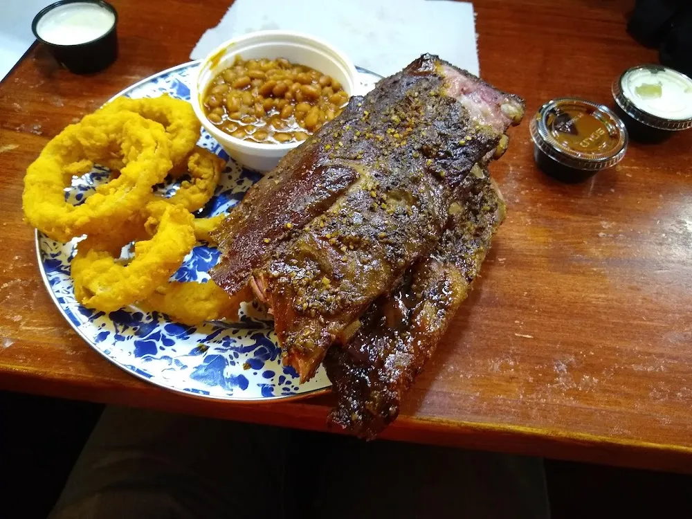 Half and Half Rack of Wet and Dry Rub Ribs